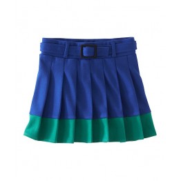 FabKids Blue & Green Pleated Skirt 